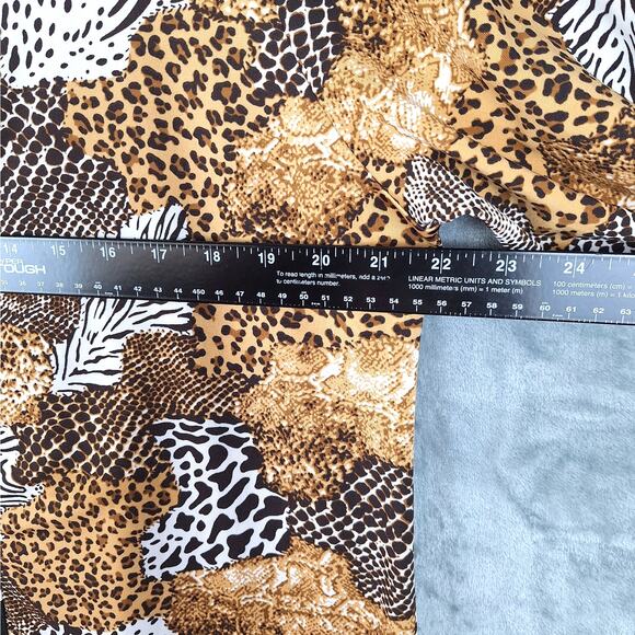 Womens Top‎ XL Statement Artsy Unique Animal Floral Patchwork Studded Maximalist - Picture 4 of 7